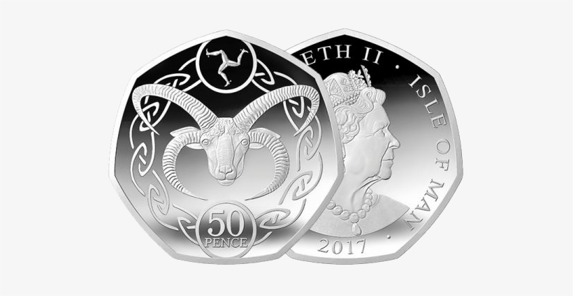 Fifty Pence Manx Loaghtan Decimal Coin In Wallet - 2017 Manx Loaghtan Sheep 50p Cupro Nickel Coin, transparent png #3730283