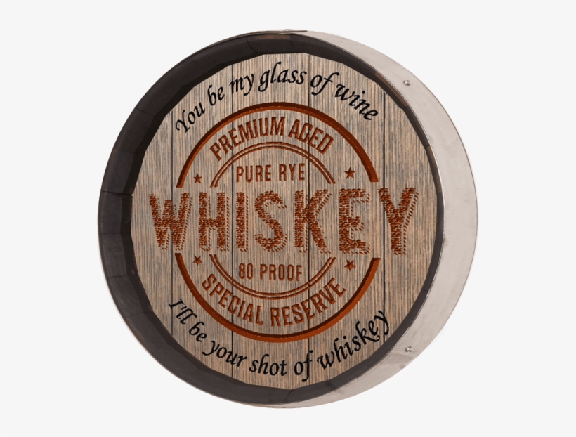 Whiskey - Personalized Whiskey Label Barrel Sign, transparent png #3731733
