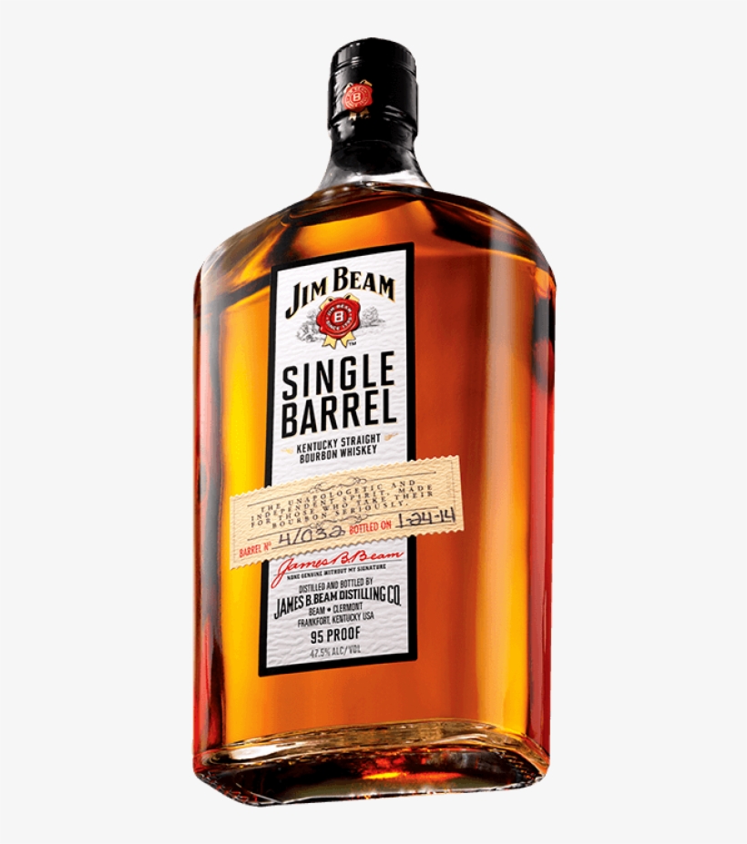 Jim Beam 'single Barrel' Bourbon 750ml - Jim Beam Single Barrel Bourbon - 750 Ml Bottle, transparent png #3731781