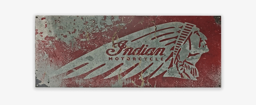 Indian Motorcycle Distressed Steel Sign Red - Shop72 - Indian Logo Round - Indian Motorcycle 1901, transparent png #3732286