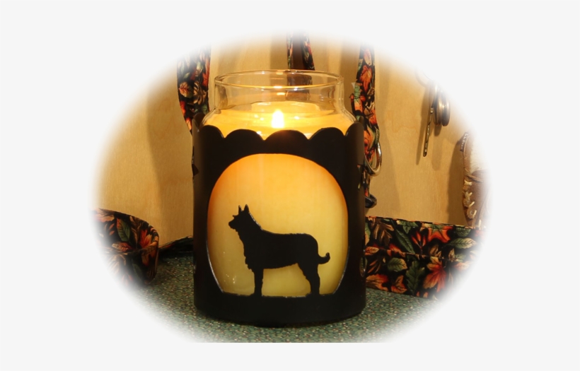 Berger Picard Dog Breed Jar Candle Holder - Silhouette, transparent png #3732691