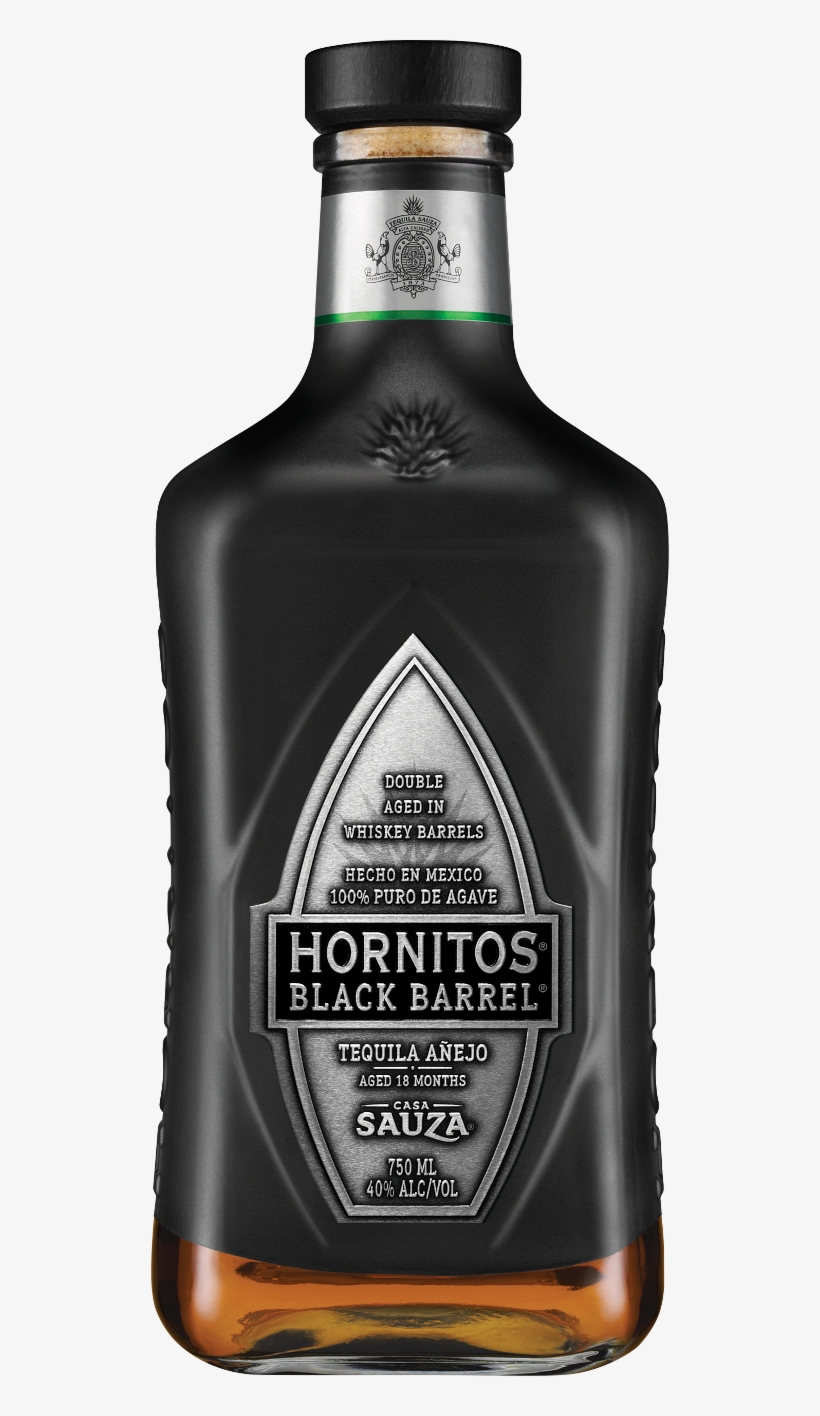 Hornitos Black Barrel Tequila Bottle - Sauza Hornitos Black Barrel Tequila - 750 Ml Bottle, transparent png #3733096