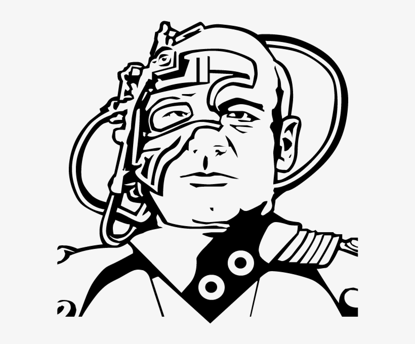 Picard As A Borg - Illustration, transparent png #3733349