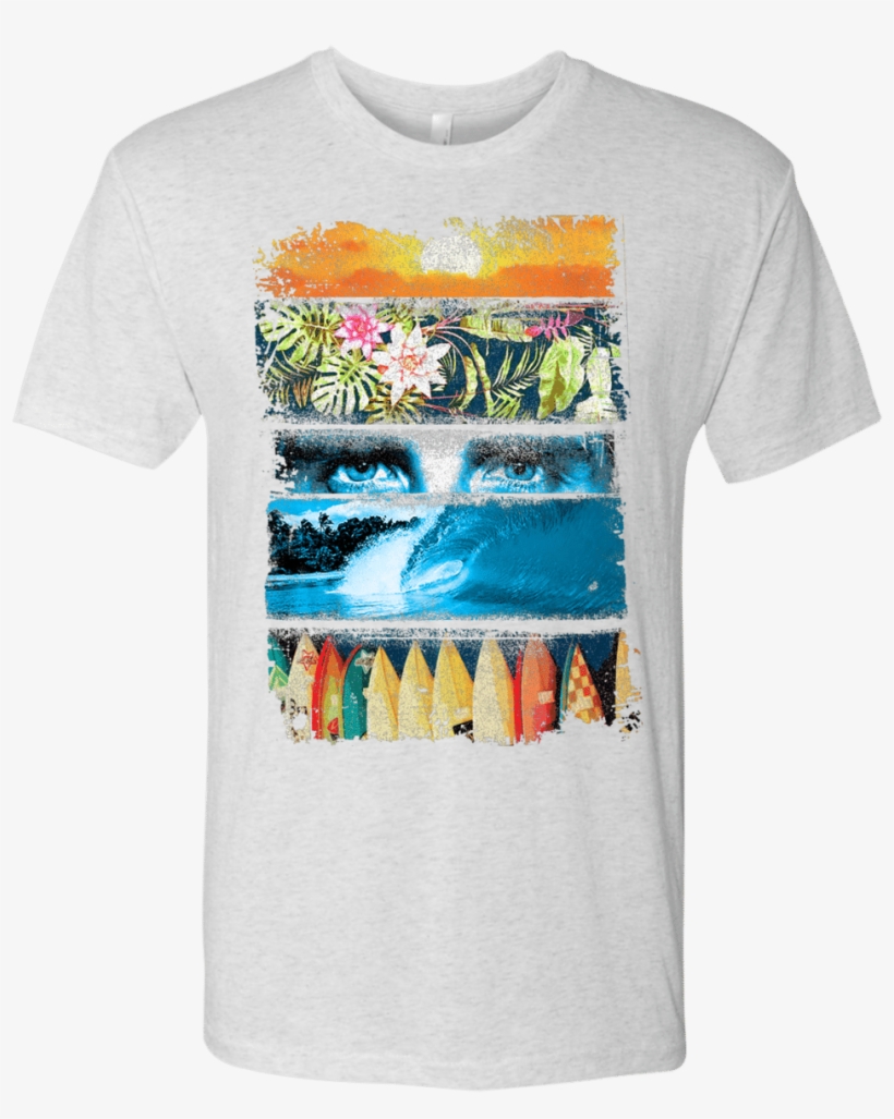 Surfing 'abstract Surfer' Crew Neck T-shirt - T-shirt, transparent png #3733640