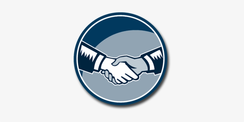 Handshake - Handshake Black White Woodcut Circle, transparent png #3733695