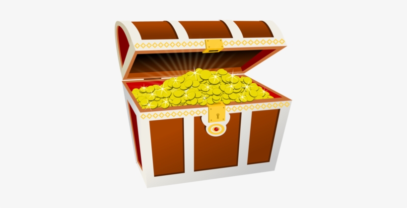 Buried Treasure Download Treasure Map Treasure Hunting - Gold Coin Box Png, transparent png #3734061
