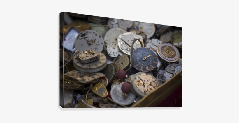 Pile Of Old Time Canvas Print - Antique, transparent png #3734667