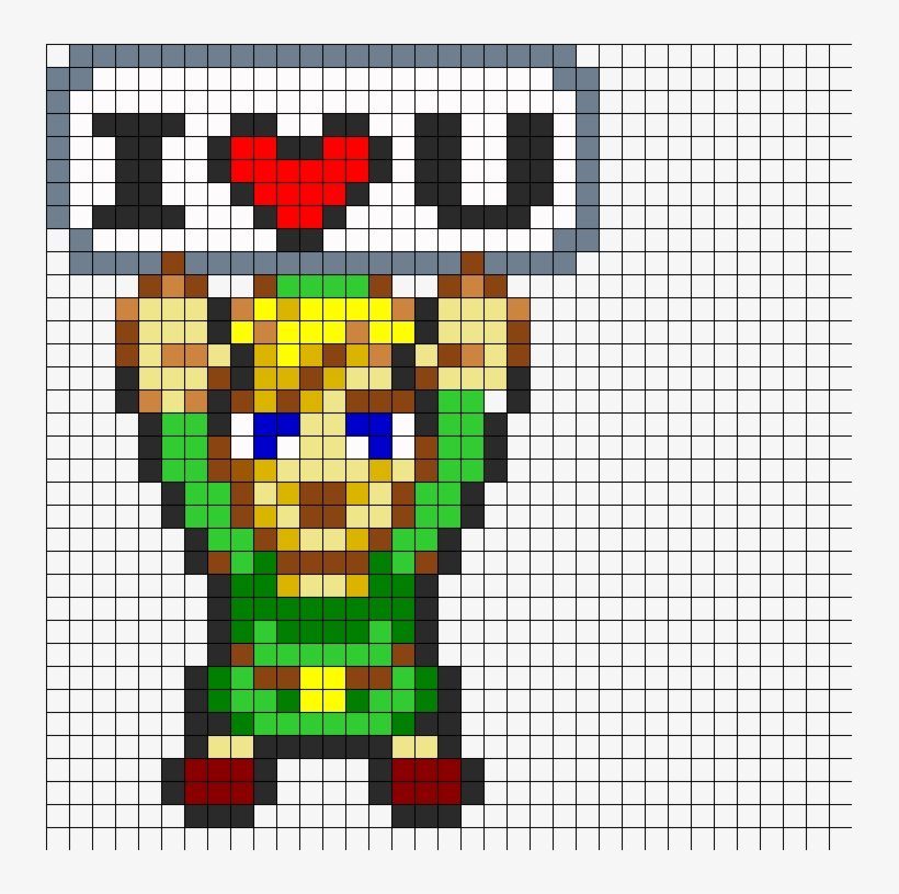 I Love Link Perler Bead Pattern - Perler Bead Patterns Link, transparent png #3735497