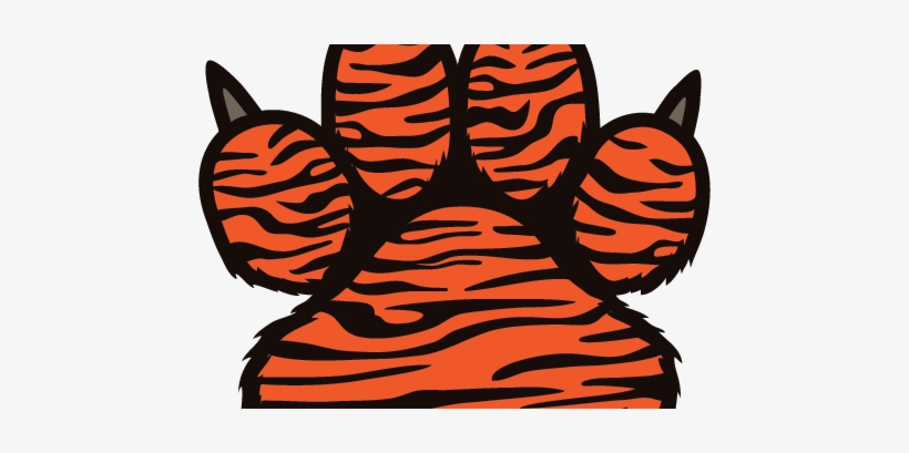 Tiiger Clipart Paw Print - Tiger Paw Print Png, transparent png #3736274