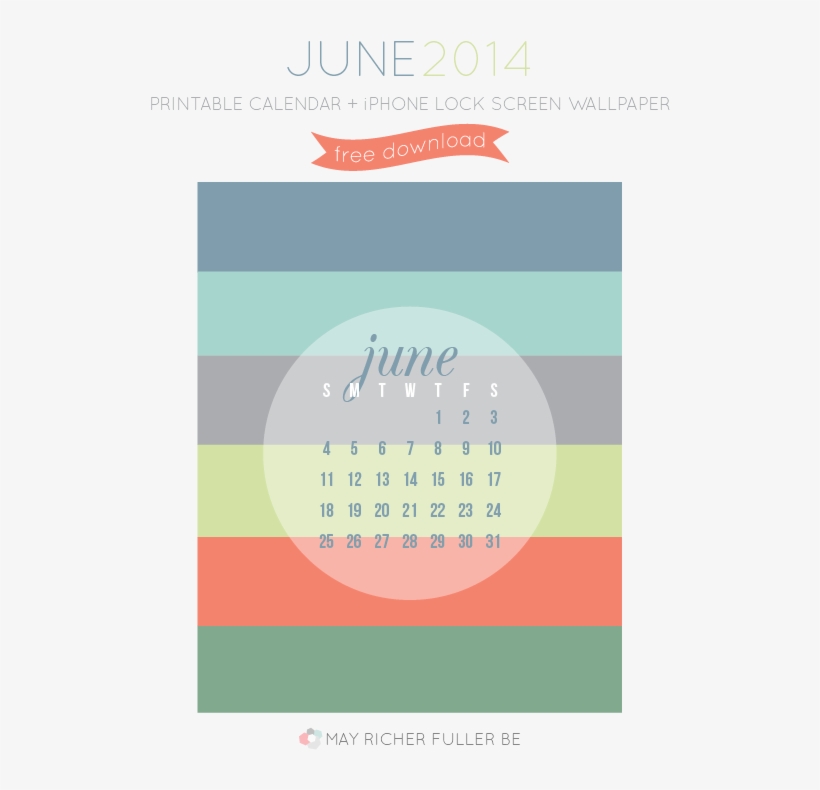 Printable June Calendar And Iphone Lock Screen Wallpaper - Brochure, transparent png #3736390