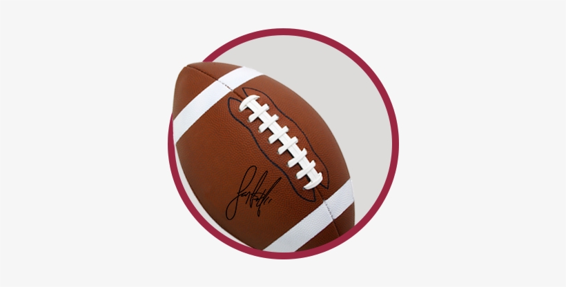Football Signed By Cardinals Wide Receiver Larry Fitzgerald - Personalized Football Christmas Ornament (round), transparent png #3737398