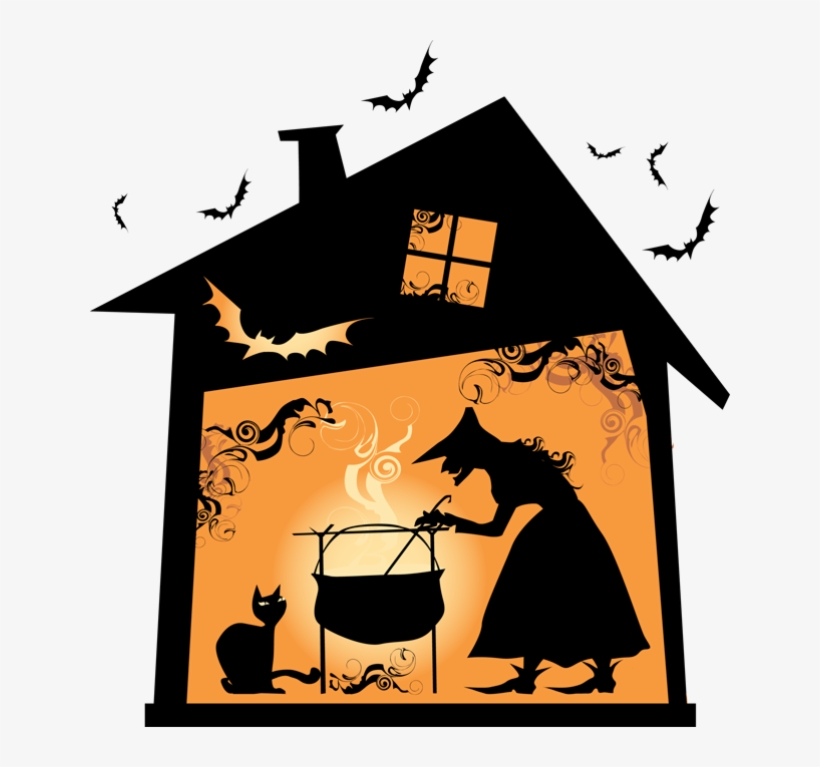 28 Collection Of Witch House Clipart - Clip Art Witches House, transparent png #3737719