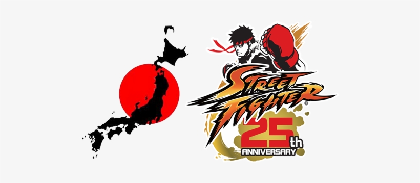 Japan And Los Angeles Street Fighter 25th Anniversary - Street Fighter Anniversary Logo, transparent png #3738164