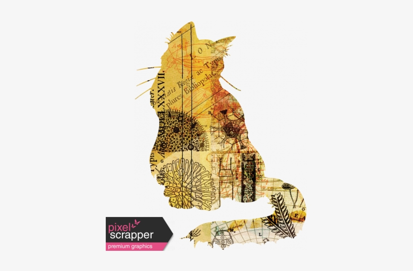 Cat 1 Shape - Sorry For Your Loss - Pet Cat Faux Scrapbook Style, transparent png #3738340