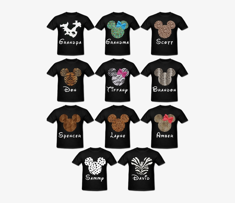 Animal Print Mickey Heads For Animal Kingdom Primer - Animal Kingdom Disney Shirts, transparent png #3738503