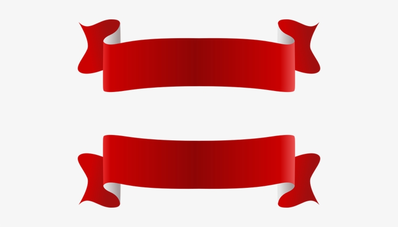 Red And White Ribbon Vector Image Public Domain Vectors - Ribbon Png, transparent png #3738554