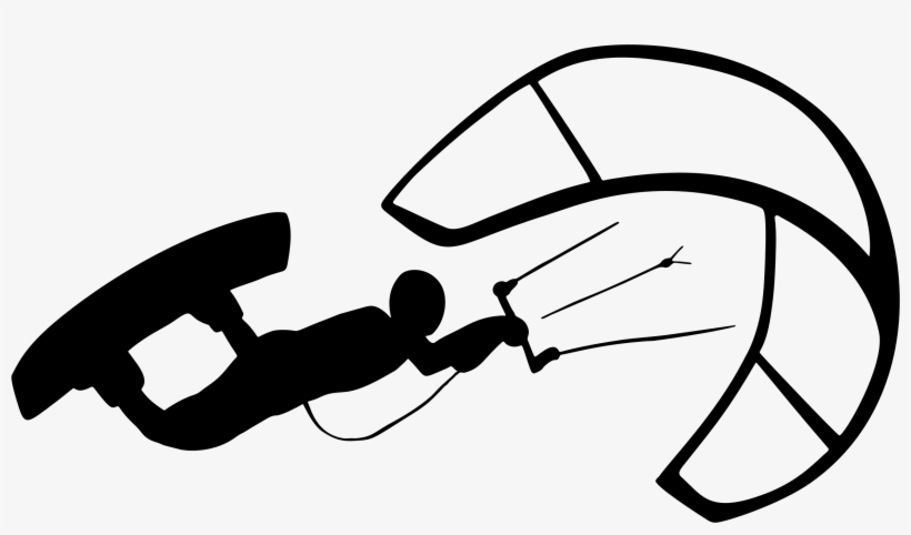 This Free Icons Png Design Of Wind Surfer Silhouette, transparent png #3738630