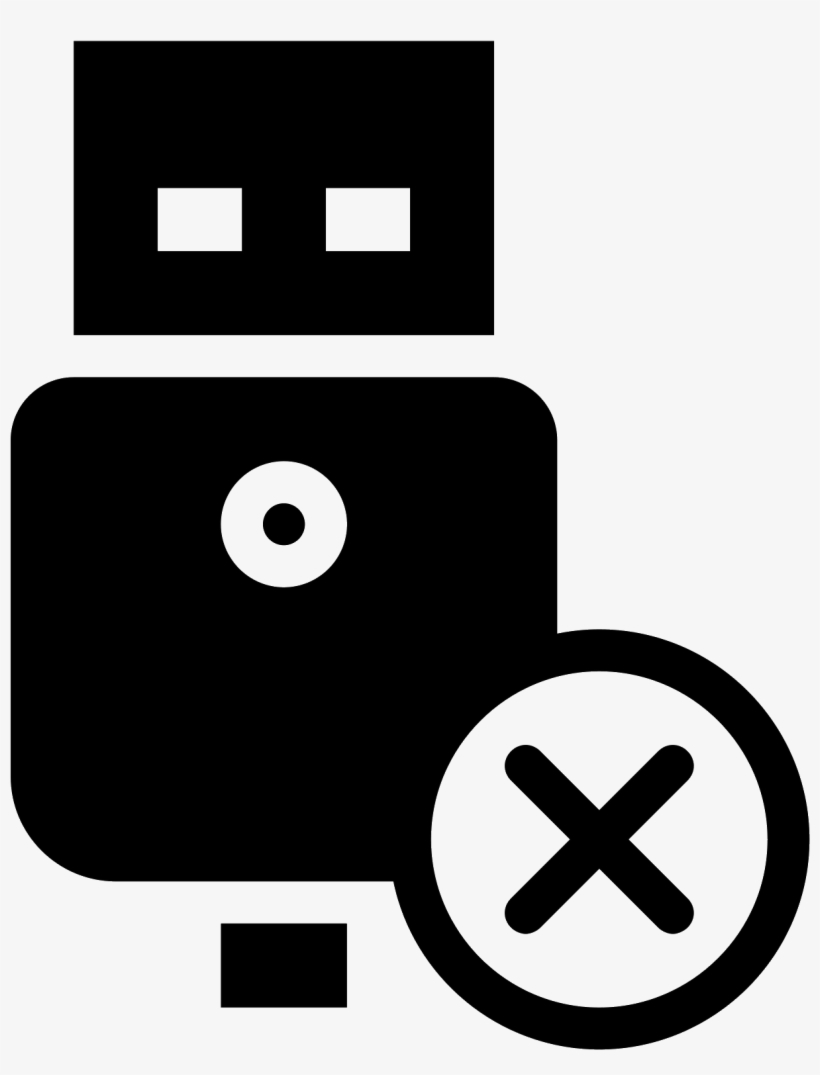 Usb Disconnected Filled Icon - Icon, transparent png #3738924