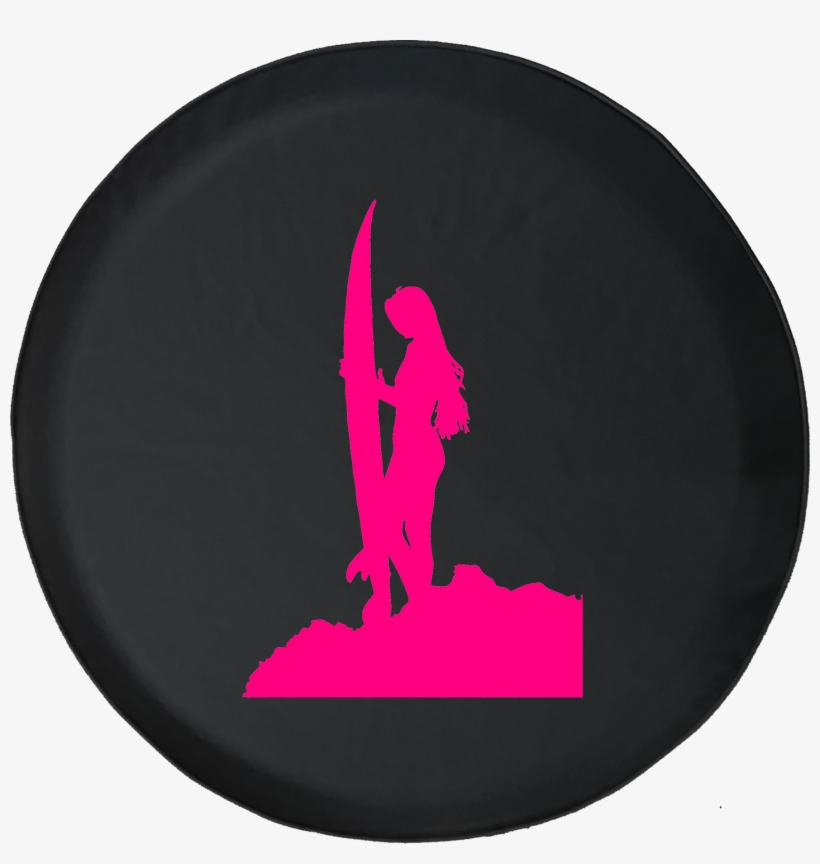 Surfer Girl Overlooking Island Cliff Offroad Jeep Rv - Surfer Girl Overlooking Island Cliff Rv Camper Jeep, transparent png #3739319