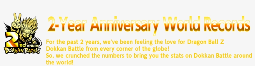 2-year Anniversary World Records - Orange, transparent png #3740323