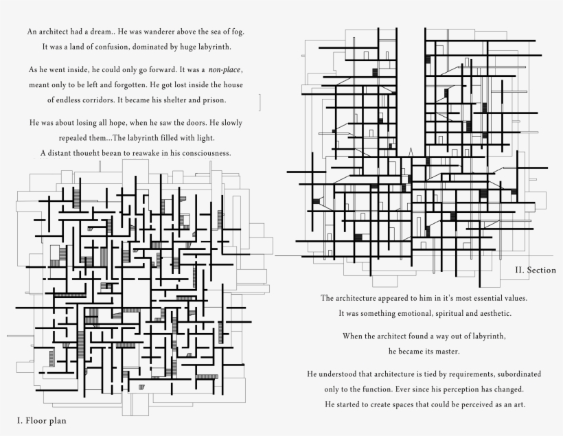 Section And Plan Of House Without Function - Diagram, transparent png #3740347