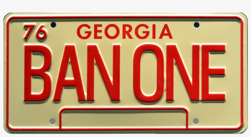 Ban One Prop Plate Movie Memorabilia From Smokey And - Bandit Trans Am License Plate, transparent png #3740570