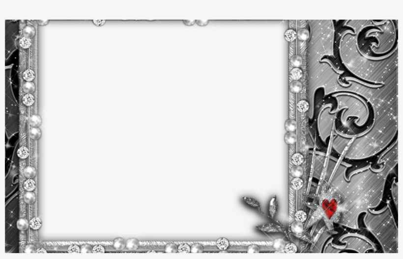 Silver And Black Transparent Frame Gallery Yopriceville - Picture Frame, transparent png #3740869