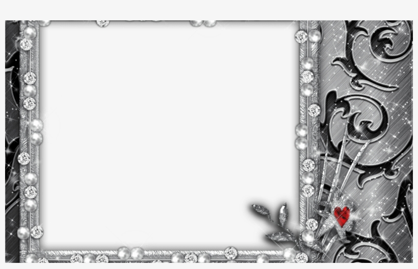 Silver And Black Transparent Frame Gallery Yopriceville - Picture Frame, transparent png #3740869