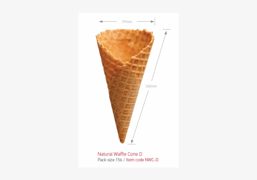 Natural Waffle Cone D - Ice Cream, transparent png #3741620