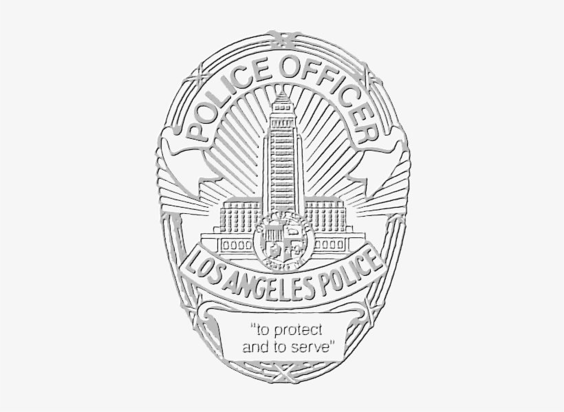 Clovis Galletta - Lapd Badge Black And White, transparent png #3741673