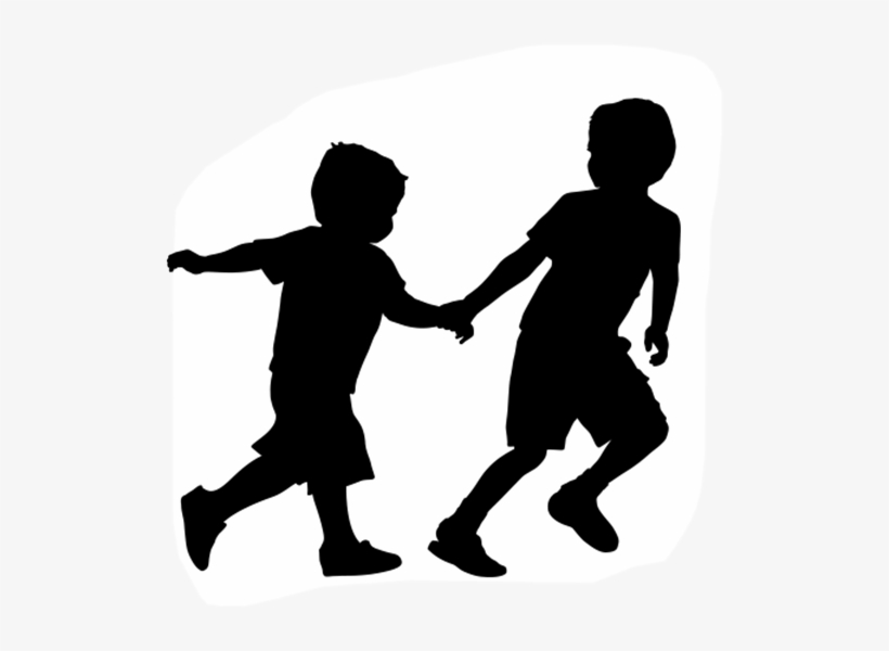Silhouette Boys Kids Children Freetoedit - Children Silhouettes, transparent png #3742246