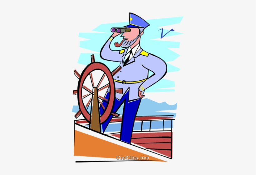 Captain, Ship, Navy, Sailing Royalty Free Vector Clip - Как Нарисовать Капитана Корабля, transparent png #3742763