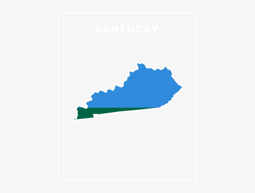 Wave 100 States Kentucky - County Kentucky, transparent png #3743808