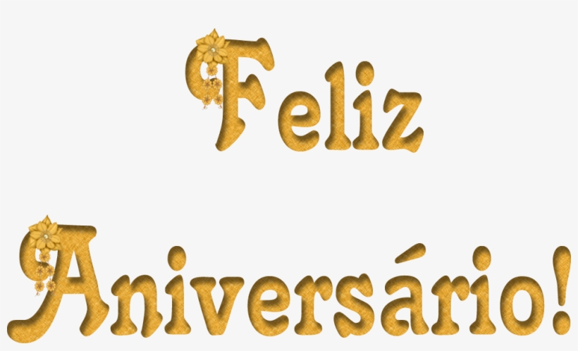 Cartões De Aniversário - Feliz Aniversario Dourado Png Transparente, transparent png #3743984