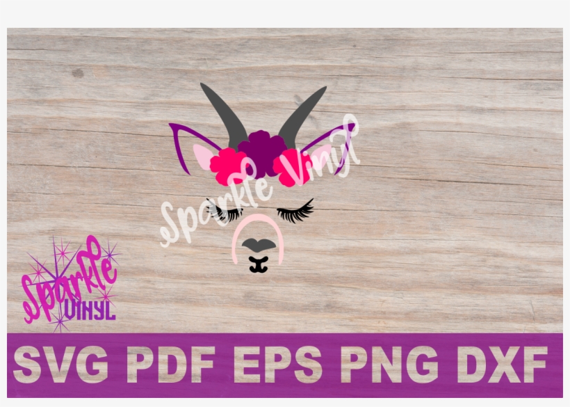 Svg Goat Face Flowers Printable Cut File Svg Dxf Eps - Scalable Vector Graphics, transparent png #3744219