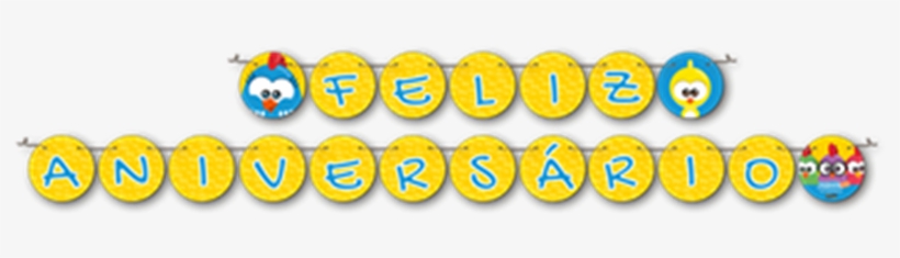 Faixa Feliz Aniversário Galinha Pintadinha Mini Festcolor - Logo Feliz Aniversário Galinha Pintadinha, transparent png #3744486