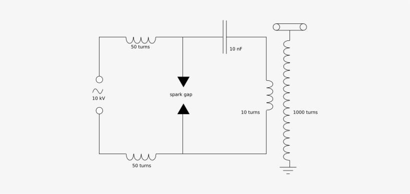 Schematic - Resonant Transformer, transparent png #3744513