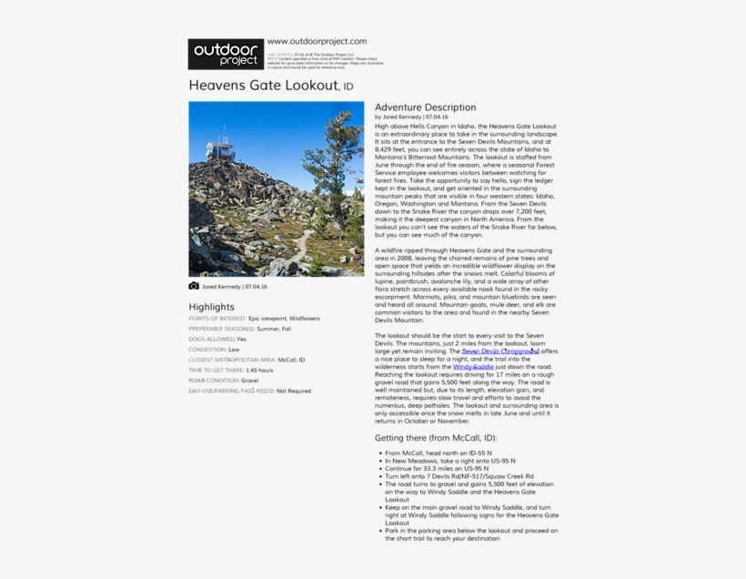 Heavens Gate Lookout Field Guide - Climb Route Wyeast Mt Hood, transparent png #3745201