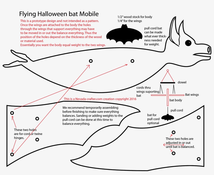 Halloween Flying Bat Mobile - Halloween, transparent png #3745359
