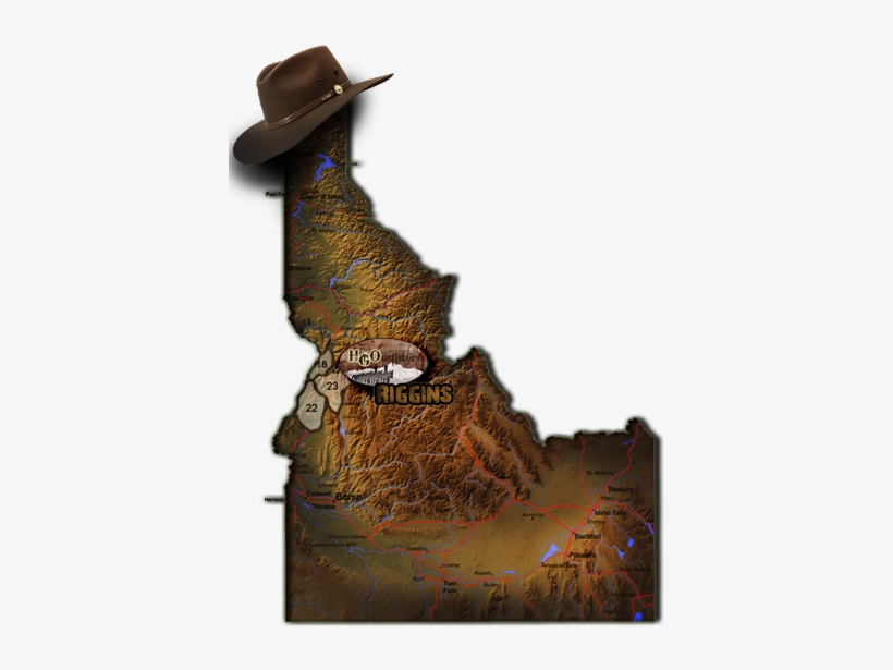 Accomodating Hunts - Map Of Idaho, transparent png #3745362
