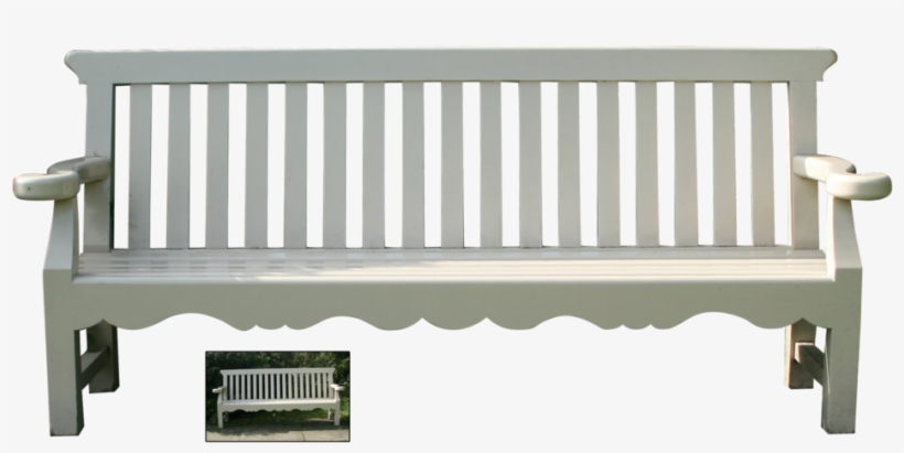 Park Bench Background Png - White Bench Chair Png, transparent png #3745501