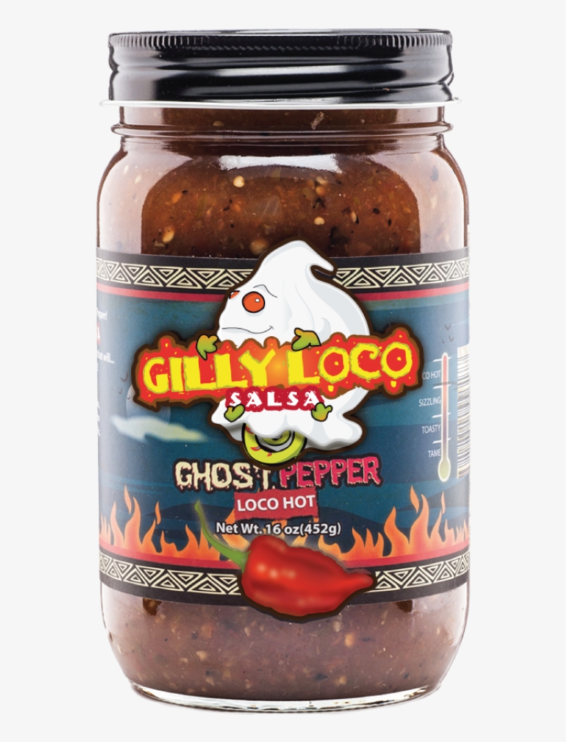 Gilly Loco Ghost Pepper Salsa - Salsa, transparent png #3745944