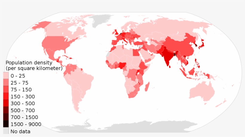 Population Density World Map Wikipedia - Population Density, transparent png #3746293