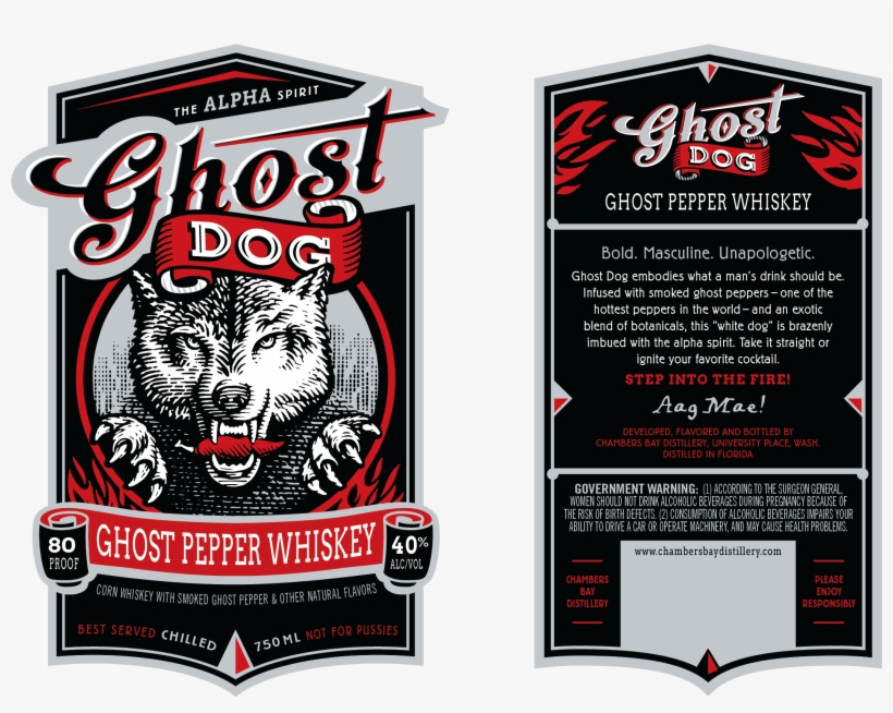 Ghost Dog Label Art - Ghost Dog Whiskey, transparent png #3746418