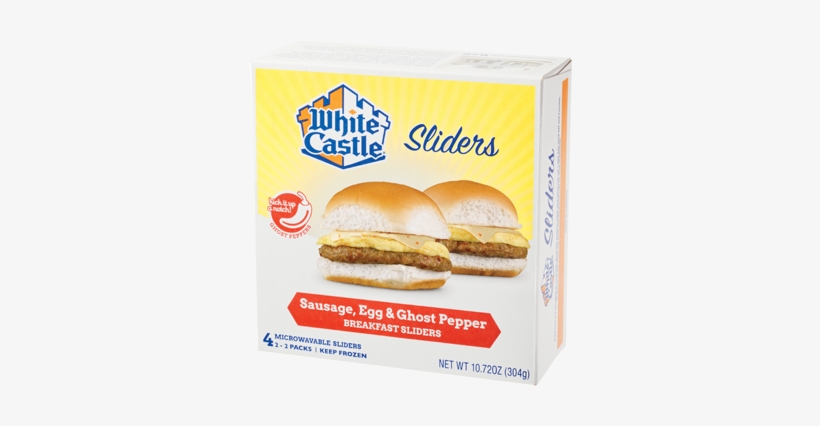 Sausage, Egg & Ghost Pepper - Box White Castle Breakfast Slider Frozen, transparent png #3746506