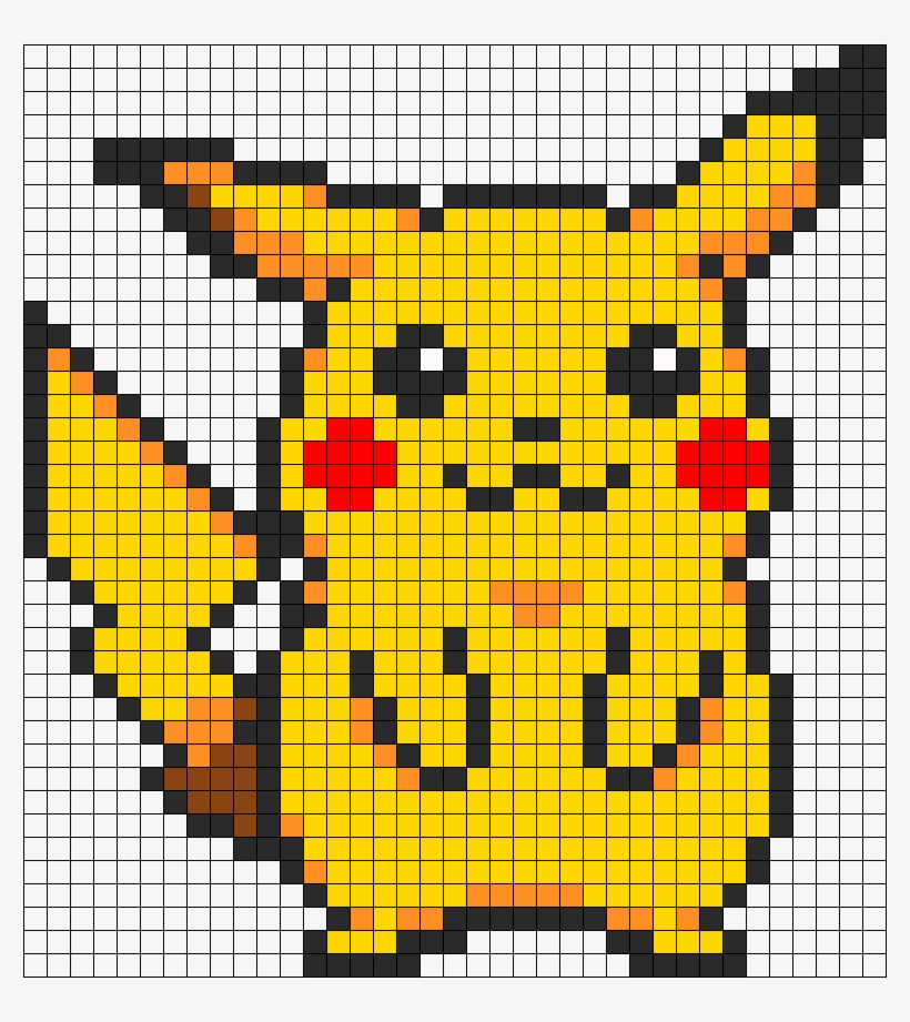 Pikachu Perler Bead Pattern / Bead Sprite - Pokemon En Punto De Cruz, transparent png #3746512