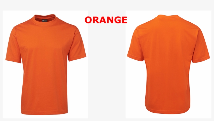 Custom Printed Unisex T-shirts Orange - T Shirt Png Front And Back, transparent png #3746737