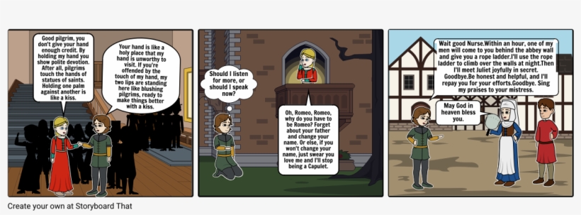 Romeo And Juliet - Storyboard, transparent png #3747056