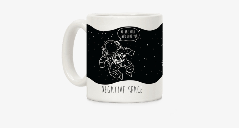 Negative Space Man Coffee Mug - Beer Stein, transparent png #3747353