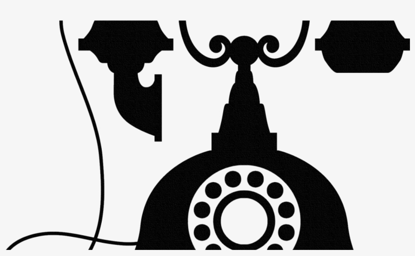 Old Telephone Clipart - Old Phone Silhouette, transparent png #3747449